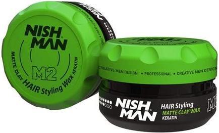 Image du produit Nishman Keratine Coiffante Matte Argile pour Hommes Brillant Naturel Forte Tenue (Gel coiffant, 100 ml)