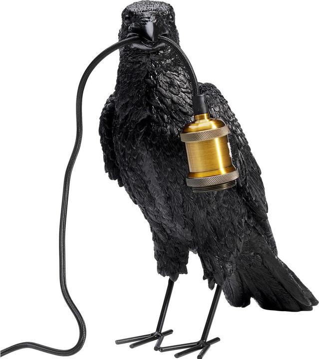 Produktbild Kare Design Tischleuchte Animal Crow Matt Schwarz (E27)