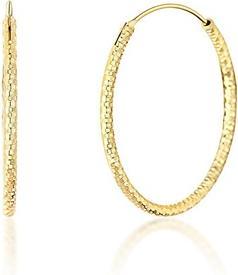 JVD Gold plated round earrings SVLE0204XD5GO - Diameter: 3 cm