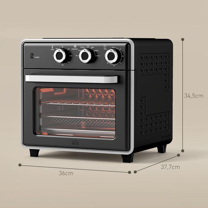 Actual product image Swisshandel24 Minibackofen mit Umluft 20L Mini Ofen mit Backblech, Grillrost und Krümelblech, bis 360°C
