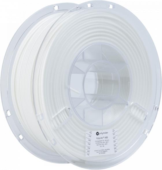 Image du produit Polymaker PolyLite ABS - Blanc - 1.75mm (ABS, 1.75 mm, 1000 g, Blanc)