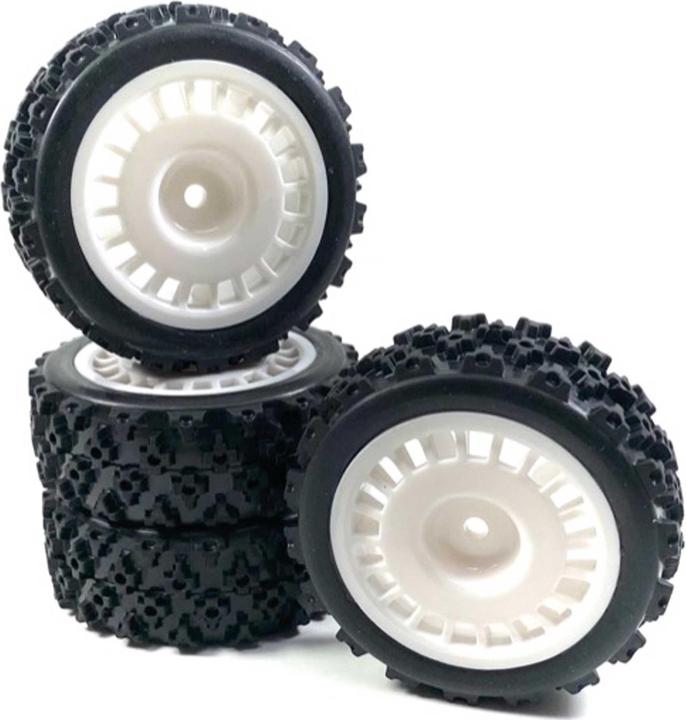 Actual product image Absima 1:10 Wheel set "Rally Block Design" white (4)