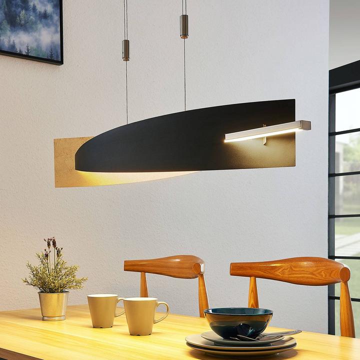 Image du produit Lucande Marija Lampe à suspendre L100 Black/Gold (1100 lm)