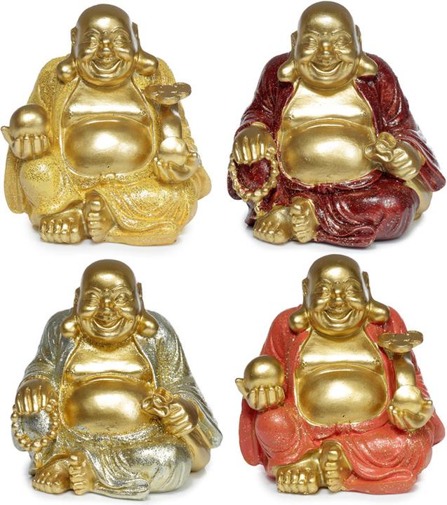 Produktbild Puckator Mini glücklicher glitzernder chinesischer lachender Buddha 8cm