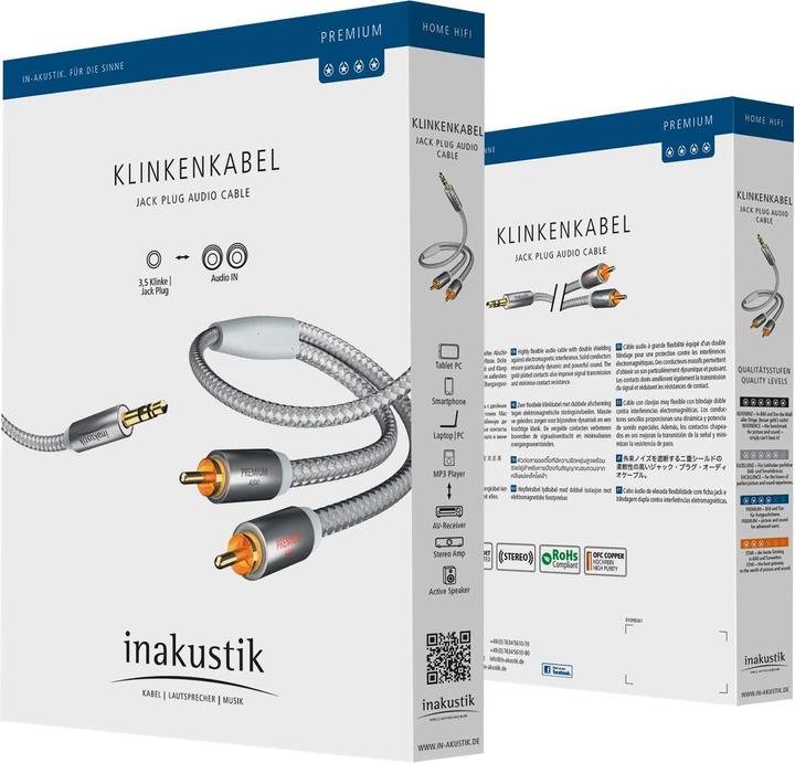 Actual product image Inakustik Premium MP3 (3 m, Cinch, 3.5mm jack (AUX))