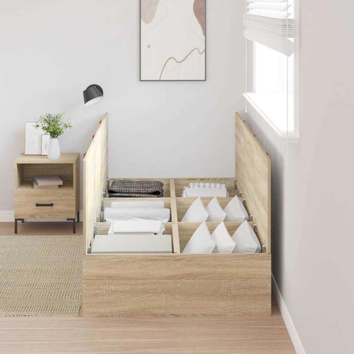 Image du produit VidaXL Cadre de lit avec espace de rangement Chêne Sonoma 160x200 cm (160 x 200 cm)