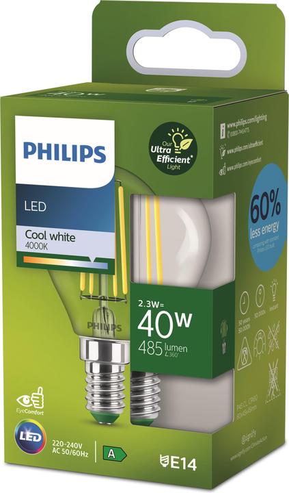 Immagine prodotto Philips Ultra efficiente (E14, 2.30 W, 485 lm, 1 x, A)