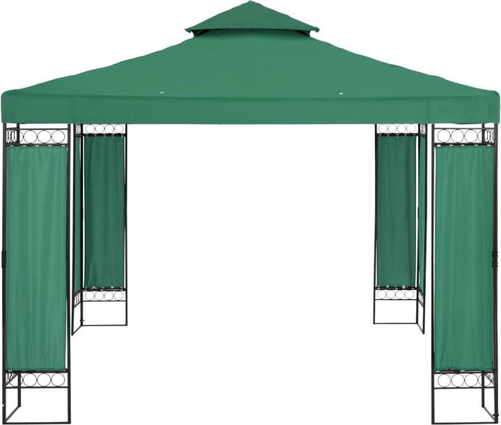Actual product image Uniprodo Garden Pavilion - 3 x 3 m - 160 g/m² - dark green (294.50 cm, 294.50 cm)