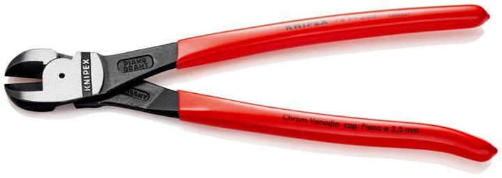 Image du produit Knipex Pince coupante de force DIN ISO 5743 L.250mm noir atram. Tête pol. cou. recouvert (300 mm)