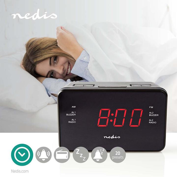 Immagine prodotto Nedis Radiosveglia digitale con display a LED (0,9 pollici) FM