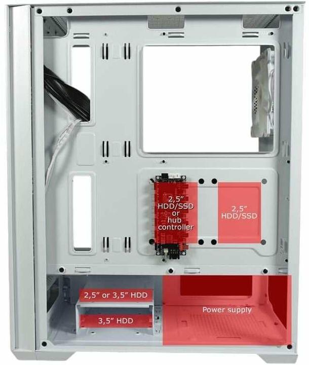 Produktbild LC-Power Geh?use Micro-ATX 717W white USB3.2/Audio,o.Netzteil (Mini-ITX, ATX, mATX)