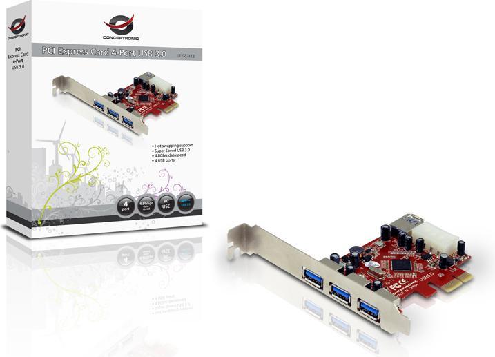 Immagine prodotto Conceptronic 4 x USB 3.0, PCI