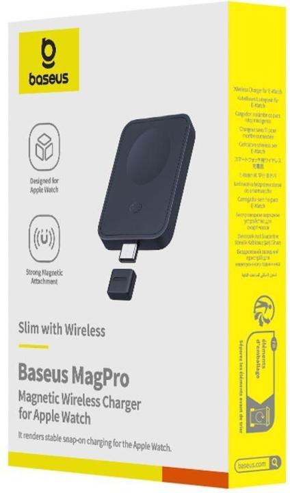Actual product image Baseus MagPro 2.5W Magnetic Inductive Charger for Apple Watch - Black (2.50 W)