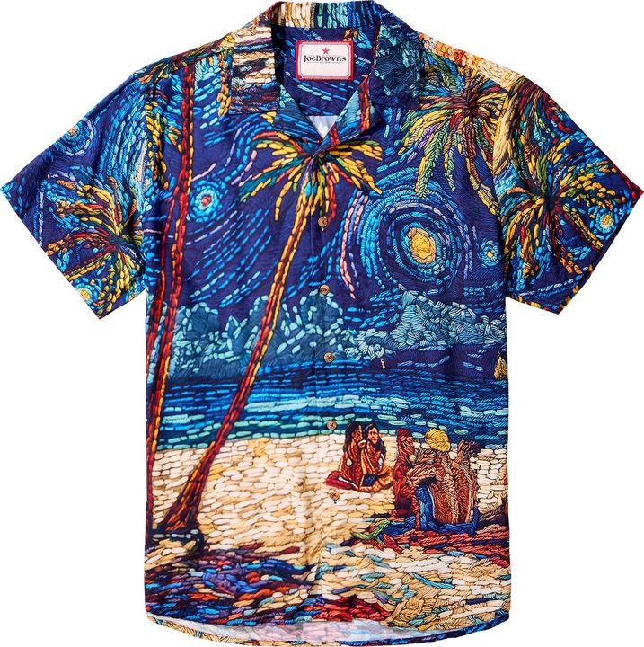 Actual product image Joe Browns Beach Mosaic Print Revere Collar Shirt (S)