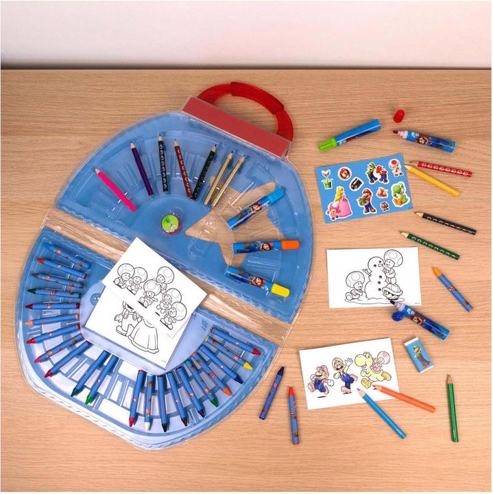 Actual product image Undercover Painting Set Suitcase Super Mario 51 pieces