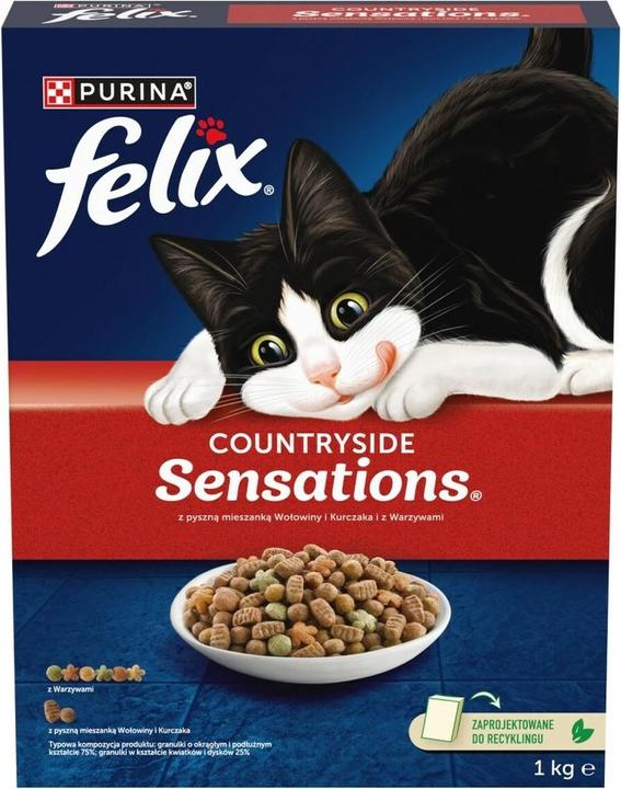 Actual product image Felix Countryside Sensations - dry cat food - 1kg (1 pcs., 1000 g)