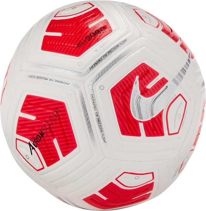 Nike STRIKE TEAM SOCCER BALL ( WHITE/BRIGHT CRIMSON/SILVER Grösse: 5 (5)