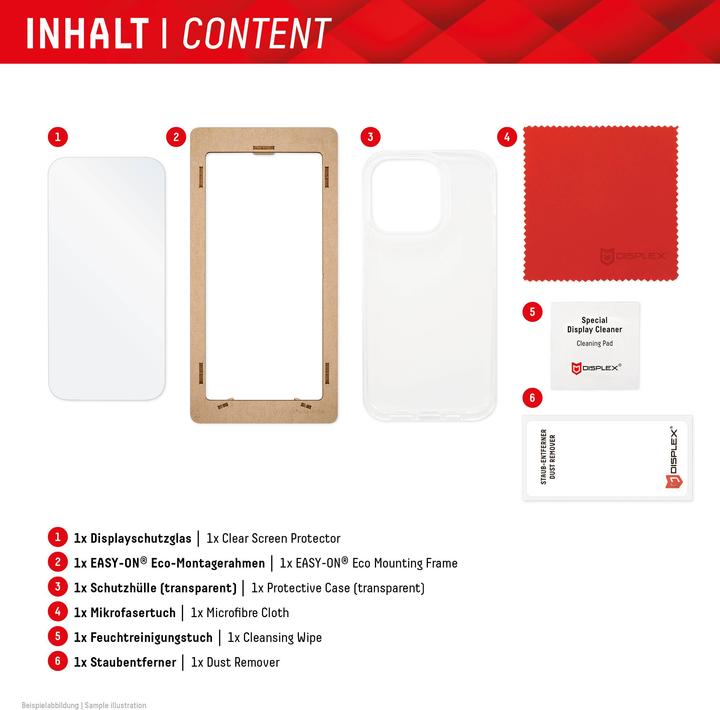 Actual product image Displex Real Glass, 2D Panzerglas + Handyhülle (1 Piece, Samsung Galaxy S24, Samsung Galaxy S25)