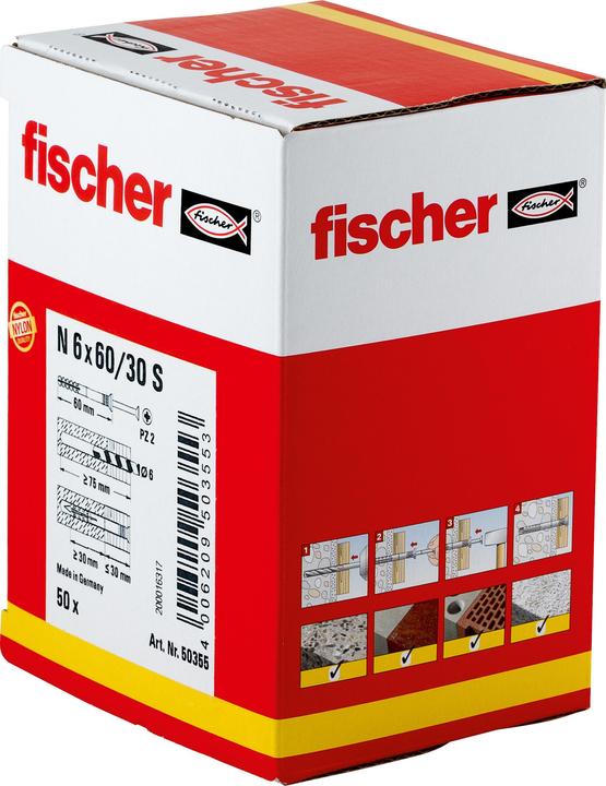Image du produit Fischer Fisc D?bel SX 8x40 Boîte (80) (50 pcs)