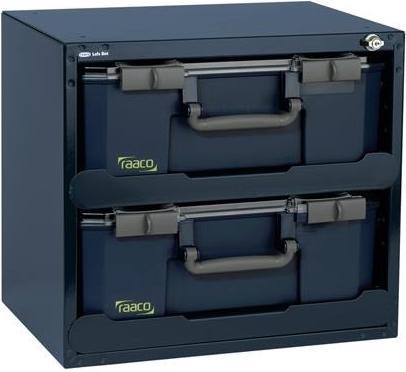 Raaco Safe W.451xD.330xH.403mm w.lock and telescopic rails SafeBox 150x2 (equipped)