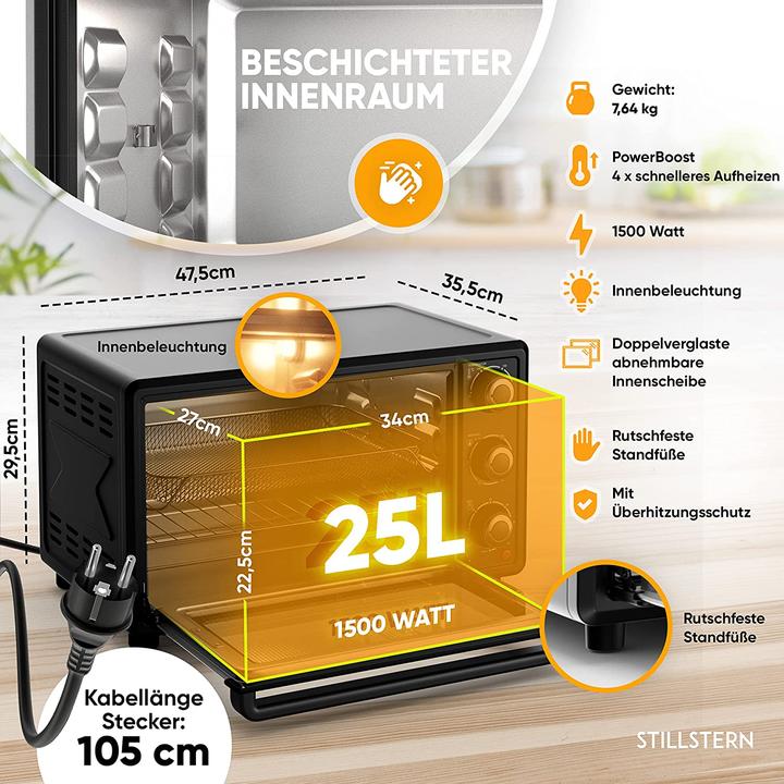 Produktbild Stillstern Minibackofen mit Umluft