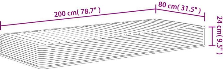 Actual product image VidaXL Isaiah (80 x 200 cm, Foam core)