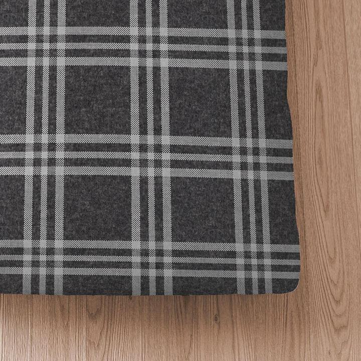 Produktbild Biberna Melange Flanell Bettwäsche Karo titanium (Bettwäsche Set, 135x200 cm + 80x80 cm)