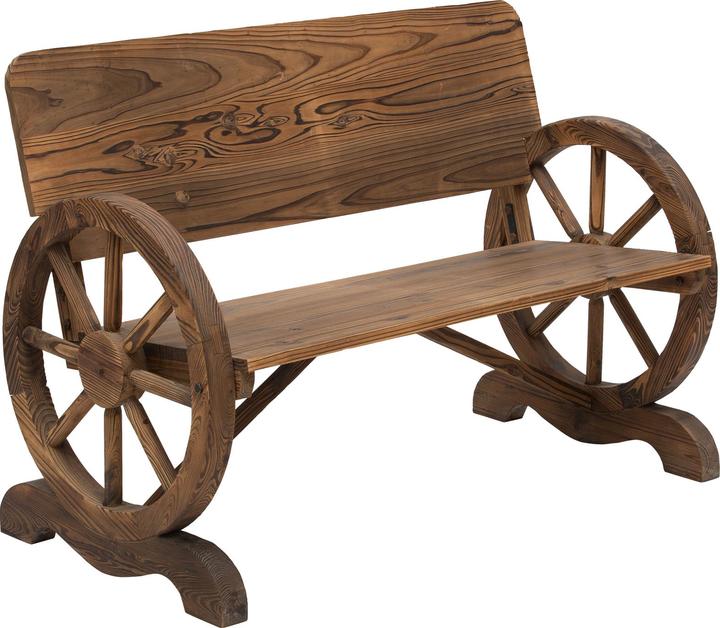 Image du produit Outsunny Banc de jardin en forme de roue de chariot