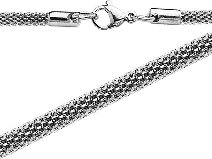 Star Piercing Kette mit Gittermesh silber (Chirurgenstahl 316L, ohne Messing)