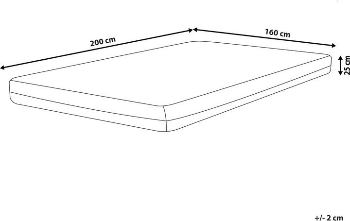 Actual product image Beliani Cozy (160 x 200 cm, Latex core, Foam core)
