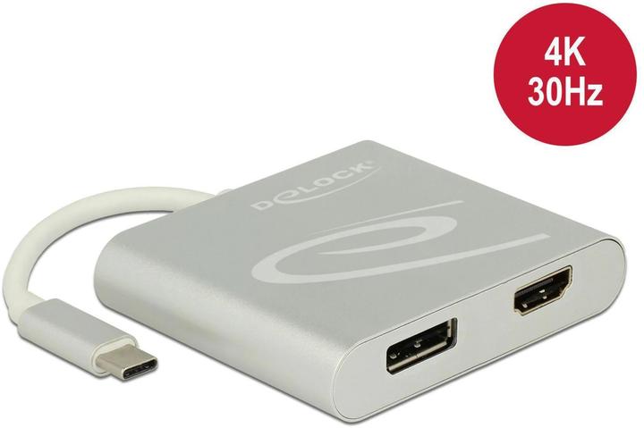 Actual product image Delock Monitor Splitter USB Type-C to HDMI & DP (DP, HDMI, 7.30 cm)