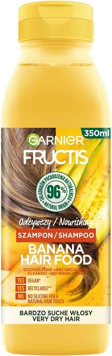 Immagine prodotto Garnier Fructis Banana Hair Food Shampoo nutriente per capelli molto secchi 350ml (350 ml, Shampoo secco)