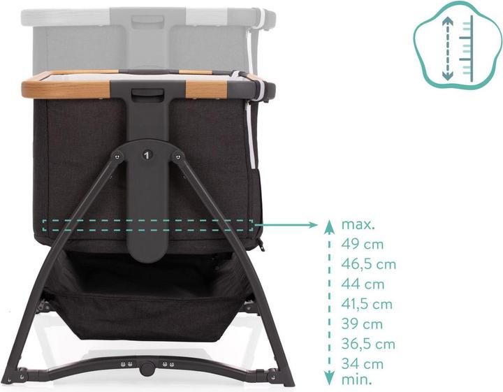 Produktbild Fillikid Beistellbett Scandic grau melange