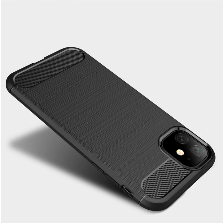 Image du produit Screenguard Apple iPhone 11 Étui en carbone brossé TPU souple (Apple iPhone 11)