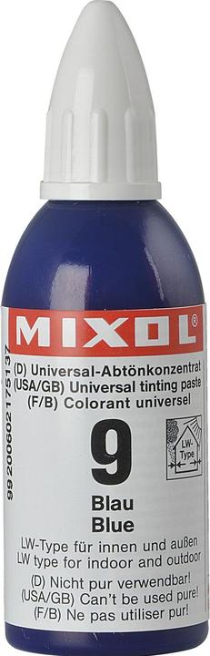 Actual product image Mixol Abtn concentrate 09 blue 20 ml (Blue, 0.02 l)