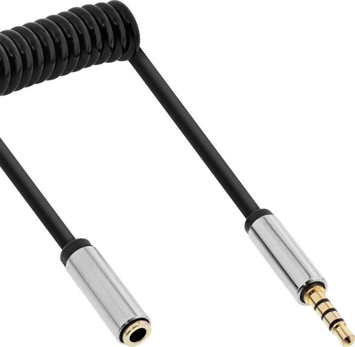 Produktbild InLine Slim Audio Spiralkabel Klinke 3 (0.50 m, 3.5mm Klinke (AUX))
