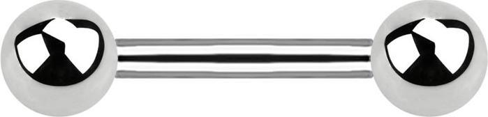 Immagine prodotto Star Piercing Barbell silber mit zwei Kugeln (senza ottone, Acciaio chirurgico 316L)