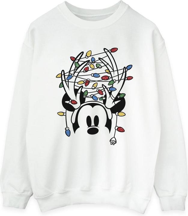 Disney Mickey Mouse Christmas Head Lights Sweatshirt (XXL)
