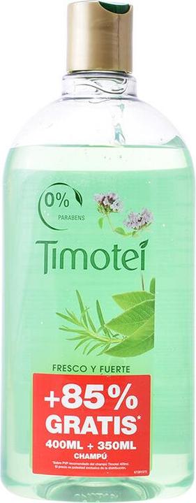 Actual product image Timotei FRESCO Y FUERTE champú hierbas alpinas 750 ml (750 ml, Liquid shampoo)