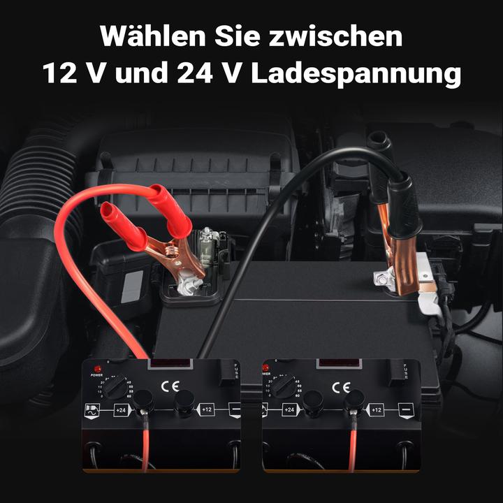Produktbild Wiltec Batterieladegerät Booster 12V 24V Ladegerät Akkuladegerät mit Starthilfe (24V, 12V, 68 A)