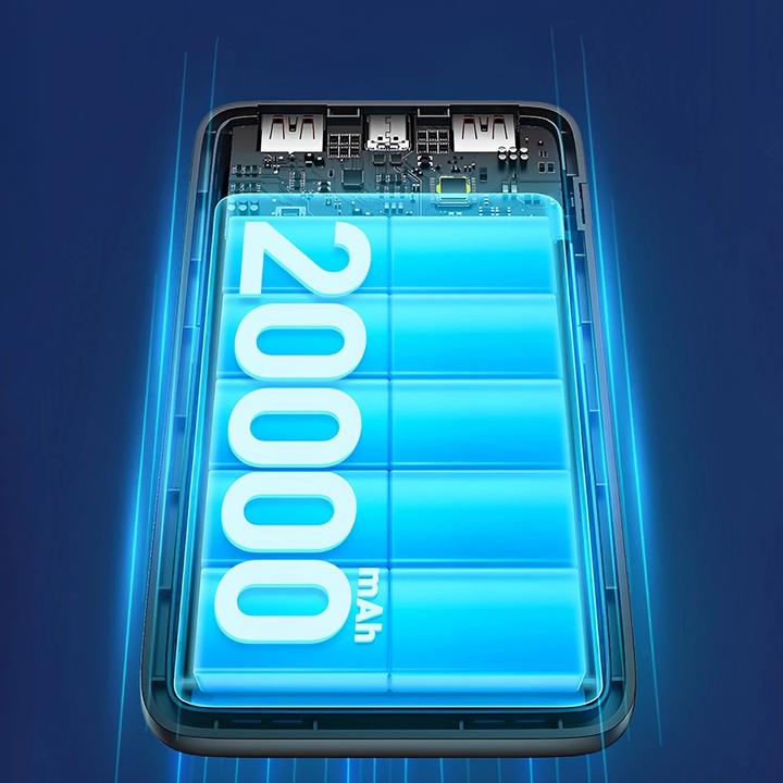 Actual product image Dudao Powerbank K18 Pro 20000mAh USB-A / USB-C / Micro USB - black (20000 mAh, 10 W)