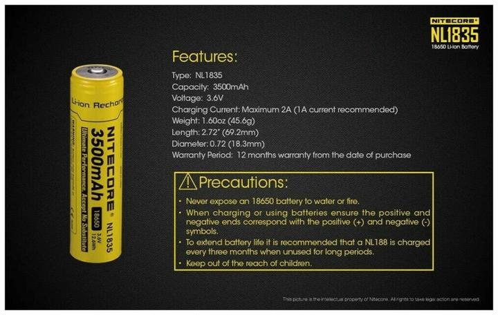 Produktbild Nitecore Nl1835