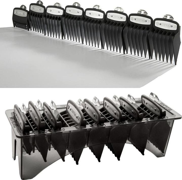 Actual product image Wahl Clip-on comb set Premium 8 pieces 3-25mm incl. storage box (8 x)