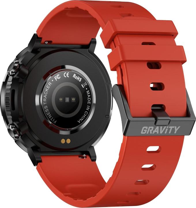 Actual product image Gravity GT21-6 Smartwatch + rotes Silikonarmband