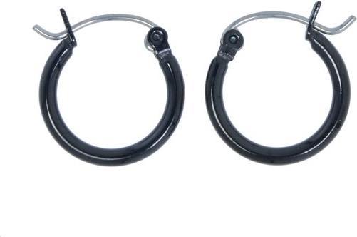 Bijouteria Creolen (PVD Beschichtung (schwarz), Chirurgenstahl 316L)