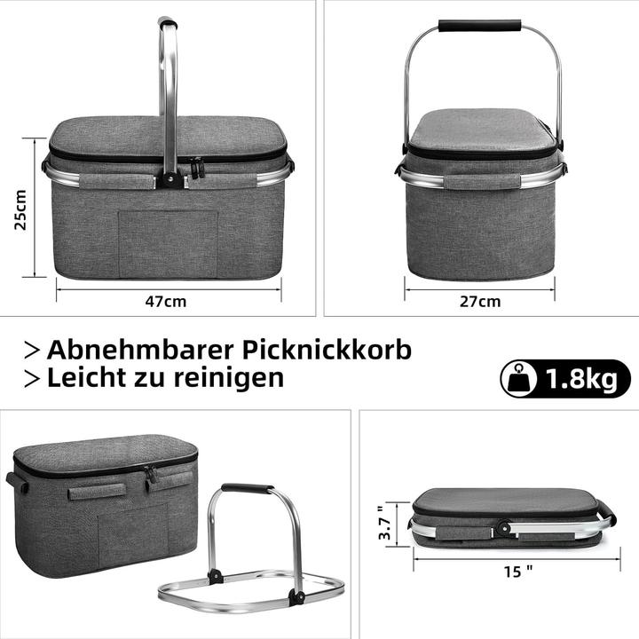 Produktbild Allcamp Outdoor Gear Faltbare isolierte Kühltasche mit Kühlakkus (32 l)