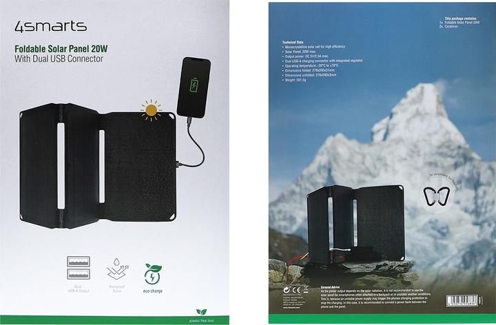 Immagine prodotto 4smarts Pannello solare VoltSolar (20 W, 0.64 kg)