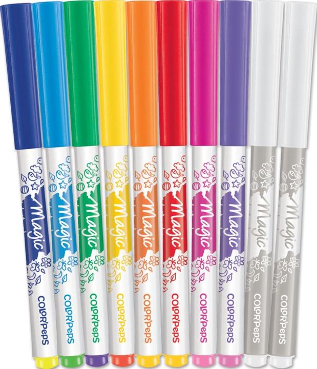 Image du produit Maped Crayons-feutres Magic Color Peps 8 pièces + 2 Magic (8 couleurs, 12 x)