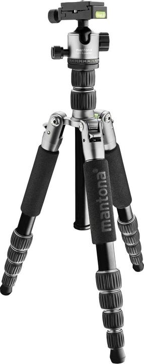 Produktbild mantona light traveller Reisestativ schwarz/grau (Metall)