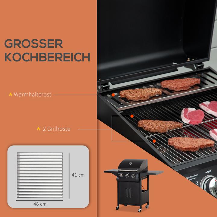 Produktbild Outsunny Gasgrill mit Rädern